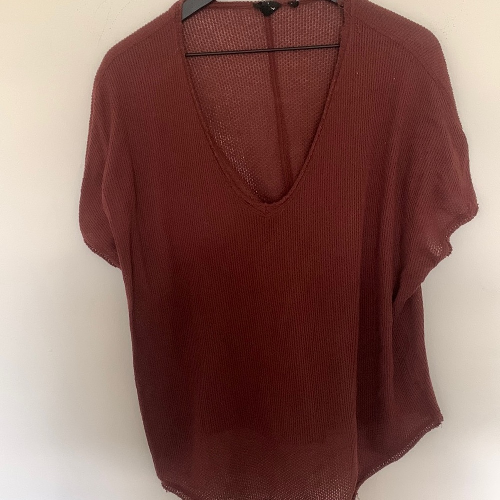 Red knit T-shirt